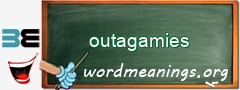 WordMeaning blackboard for outagamies